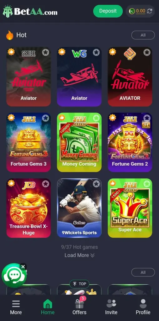Bet Aa game app