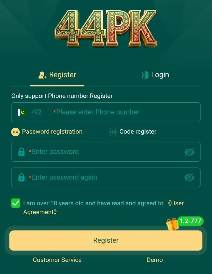 44pk register